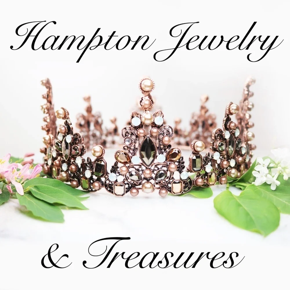 🎉 Host Pick Crown Champagne Pearls/Smoky Crystals